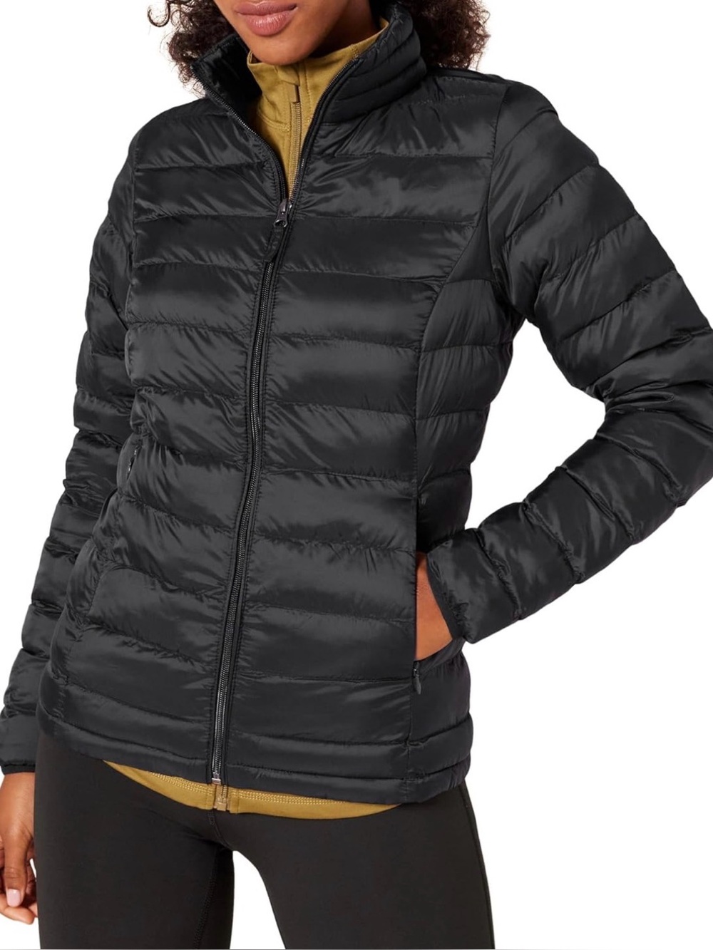 Amazon Essentials Lightweight Long-Sleeve Water-Resistant Packable Puffer Jacket